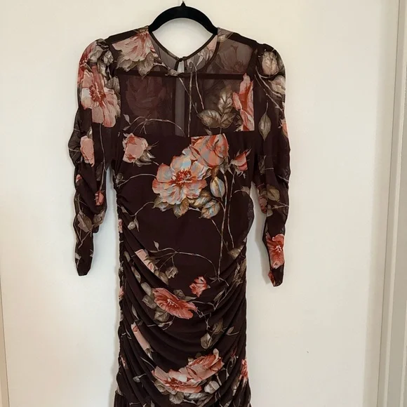 Anthropologie Floral Long Sleeve Dress - Picture 4 of 13